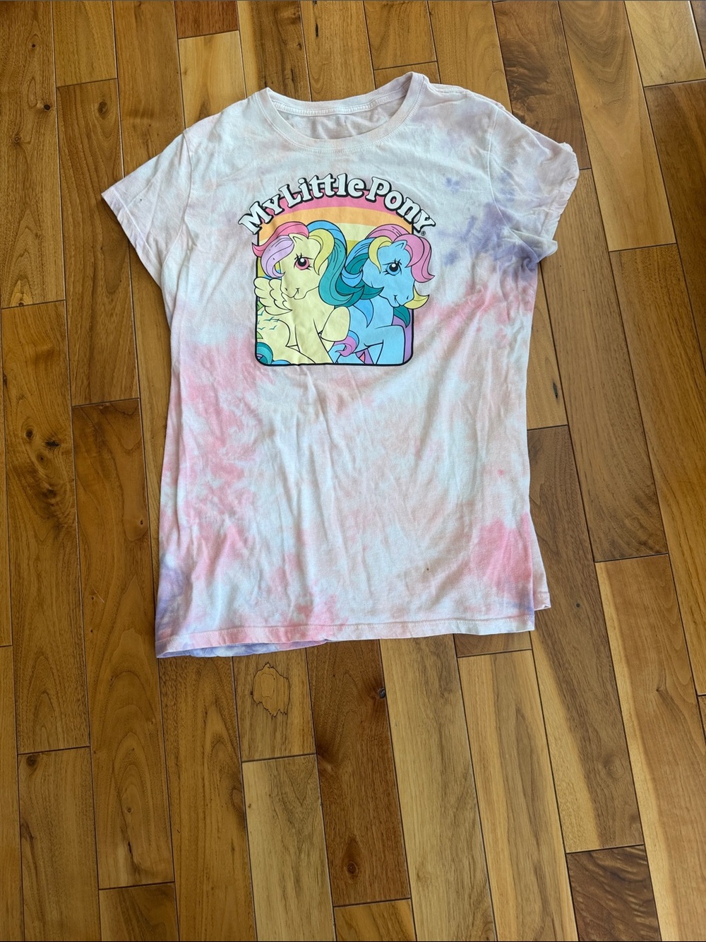 My Little Pony Pastel Tie-Dye Tee with Rainbow Ponies